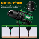 Kit Taladro y Atornillador Profesional Titan Black Liviano y Compacto + REGALO: 2 Baterías de Repuesto y Kit de Brocas
